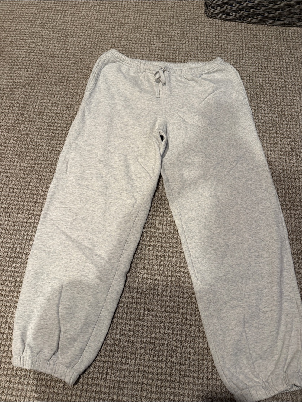 Hollister Light Gray Fleece Sweatpants tall size M